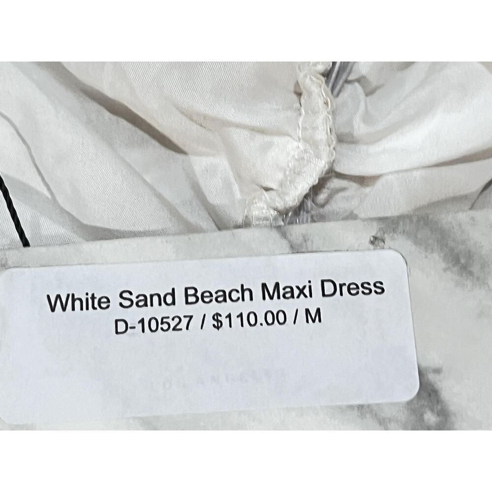 Strut & Bolt Cream Beach Maxi Dress Womens Medium Sand Crochet Lace Boho - Picture 9 of 11